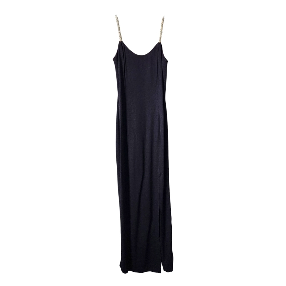 JESSICA MCCLINTOCK x VINTAGE 90s‎ Little black dress with gem strap detail 5/6